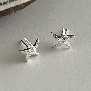【IA2118】ファッションオーシャンジュエリー スターフィッシュピアス 925 スターリングシルバー デイリースタッドピアス 女性用