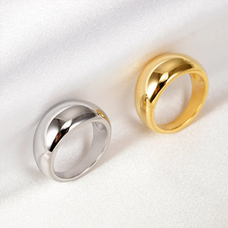 【IA1039】ファインジュエリー PVD ゴールドメッキ 華奢なリング 316L ステンレススチール 低アレルギー 女性用 パンクリング