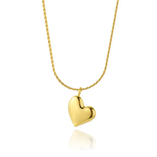 【IA1872】VSB1954 ファッショナブルスムース ラブペンダントネックレス 18K ゴールドメッキ ステンレススチール 錆びないネックレス