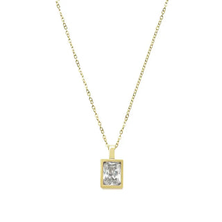 【IA1879】VSB1832 新スクエア カラージルコンペンダントネックレス 18K ゴールドメッキ ステンレススチール 錆びないネックレス