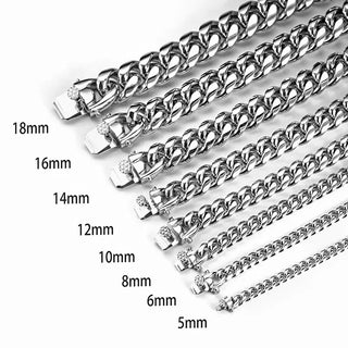 【IA3553】ファインジュエリーステンレススチール卸ゴールドチェーン 12mmキューバンリンクチェーンネックレス 男性用