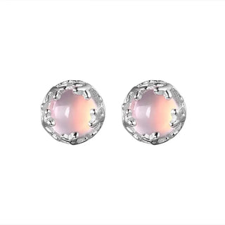 【IA2096】ファンシークリスマススタイルピアス 925 スターリングシルバー キュートなムーンストーン クリスマススクリューピアス