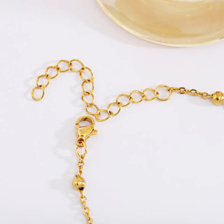 【IA2991】シングルレイヤー ヴィンテージスタイル ミニマリスト ステンレススチール ゴールドビーズ ブレスレット レディースジュエリー用