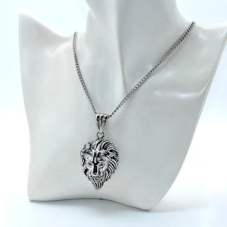 【IA2895】ライオンチャンキーネックレス 新ヒップポップ メンズパンク ステンレススチール ペンダントネックレス ジュエリー