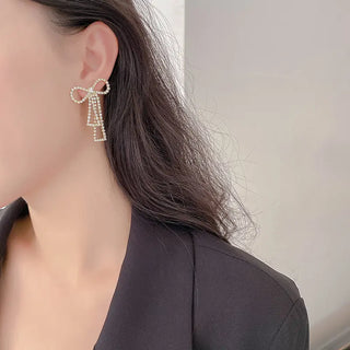 【IA2955】高品質 韓国スタイル バタフライノット 925シルバーニードルピアス ラグジュアリー フル バタフライスタッドピアス 女の子用